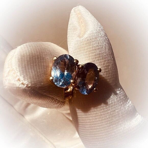 14k Gold- Alexandrite Tanzanite -1.8cttw- Natural Color Changing -Stud Earrings - Picture 12 of 16